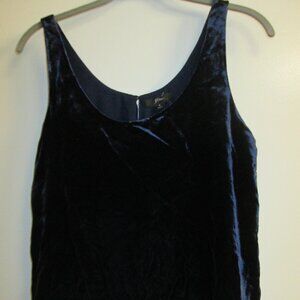 J.Crew rich navy velvet tank top